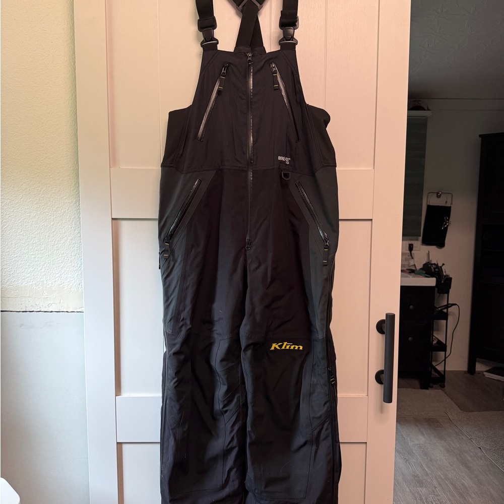 Klim Black Insulated Bib Snow Pants